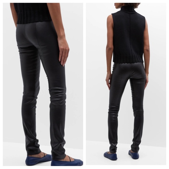 Row Moto Leather Leggings Pants - Picture 2 of 11